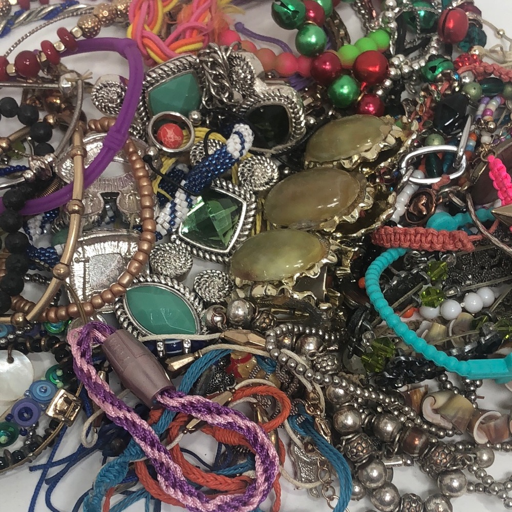 Mix Lot of Assorted Bracelets Craft Repair Junk